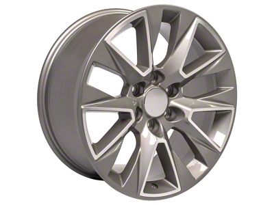 LTZ Style Silver Machined 6-Lug Wheel; 20x9; 28mm Offset (07-14 Tahoe)