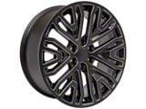 Next Gen Sierra Style Black Milled 6-Lug Wheel; 22x9; 28mm Offset (07-14 Tahoe)