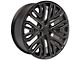 Next Gen Sierra Style Black Milled 6-Lug Wheel; 22x9; 28mm Offset (07-14 Tahoe)