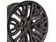 Next Gen Sierra Style Black Milled 6-Lug Wheel; 22x9; 28mm Offset (07-14 Tahoe)