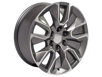 RST Style Gunmetal Machined 6-Lug Wheel; 20x9; 28mm Offset (07-14 Tahoe)