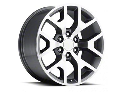 2015 Sierra Replica Gloss Black 6-Lug Wheel; 22x9; 24mm Offset (07-14 Yukon)