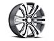 2017 Denali Replica Grey Machine Face 6-Lug Wheel; 24x10; 30mm Offset (07-14 Yukon)