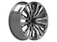 CA93 Gunmetal with Polished Face 6-Lug Wheel; 20x9; 28mm Offset (07-14 Yukon)