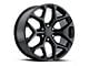 Chevy Snowflake Replica Gloss Black 6-Lug Wheel; 20x9; 27mm Offset (07-14 Yukon)