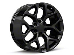 Chevy Snowflake Replica Gloss Black 6-Lug Wheel; 20x9; 27mm Offset (07-14 Yukon)