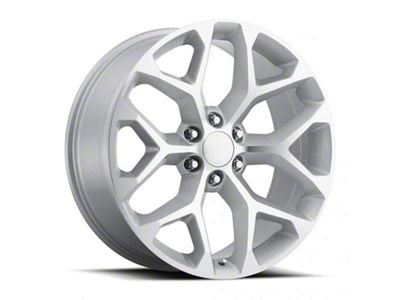 Chevy Snowflake Replica Silver Machined 6-Lug Wheel; 20x9; 27mm Offset (07-14 Yukon)