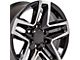 CV34 Gloss Black Machined 6-Lug Wheel; 18x8.5; 26mm Offset (07-14 Yukon)