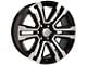 CV44 Gloss Black Machined 6-Lug Wheel; 22x9; 24mm Offset (07-14 Yukon)