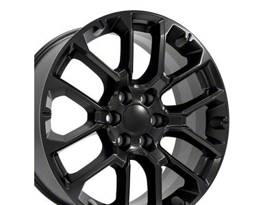 CV67 Satin Black 6-Lug Wheel; 22x9; 28mm Offset (07-14 Yukon)