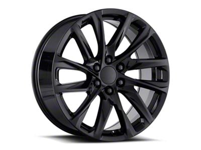 Escalade 12-Spoke Replica Gloss Black 6-Lug Wheel; 20x9; 28mm Offset (07-14 Yukon)