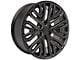 Next Gen Sierra Style Black Milled 6-Lug Wheel; 22x9; 28mm Offset (07-14 Yukon)