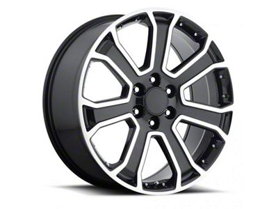 Yukon Denali Replica Gloss Black Machine Face 6-Lug Wheel; 22x9; 31mm Offset (07-14 Yukon)