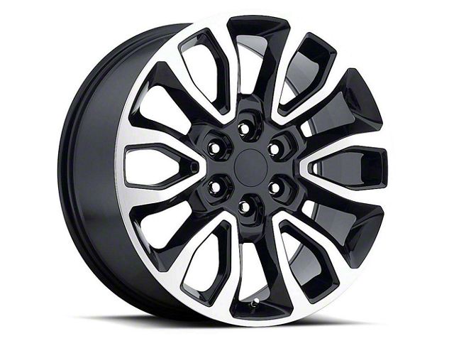 Raptor Style Gloss Black Machined 6-Lug Wheel; 20x9; 30mm Offset (09-14 F-150)