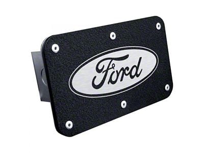 Ford Class III Hitch Cover; Rugged Black (Universal; Some Adaptation May Be Required)