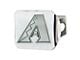 Hitch Cover with Arizona Diamondbacks Logo; Chrome (Universal; Some Adaptation May Be Required)