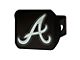 Hitch Cover with Atlanta Braves Logo; Black (Universal; Some Adaptation May Be Required)