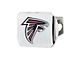 Hitch Cover with Atlanta Falcons Logo; Red (Universal; Some Adaptation May Be Required)