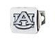 Hitch Cover with Auburn University Logo; Chrome (Universal; Some Adaptation May Be Required)