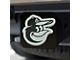 Hitch Cover with Baltimore Orioles Logo; Black (Universal; Some Adaptation May Be Required)