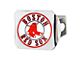 Hitch Cover with Boston Red Sox Logo; Chrome (Universal; Some Adaptation May Be Required)