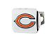 Hitch Cover with Chicago Bears Logo; Orange (Universal; Some Adaptation May Be Required)