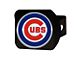 Hitch Cover with Chicago Cubs Logo; Black (Universal; Some Adaptation May Be Required)