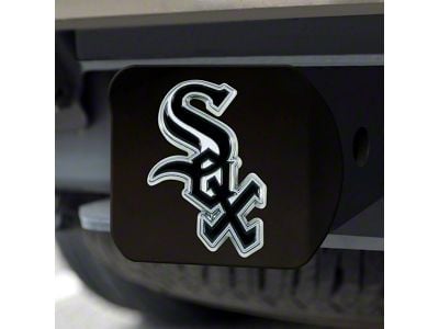 Hitch Cover with Chicago White Sox Logo; Black (Universal; Some Adaptation May Be Required)