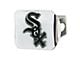 Hitch Cover with Chicago White Sox Logo; Chrome (Universal; Some Adaptation May Be Required)