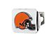 Hitch Cover with Cleveland Browns Logo; Orange (Universal; Some Adaptation May Be Required)