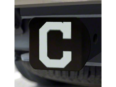 Hitch Cover with Cleveland Indians Logo; Black (Universal; Some Adaptation May Be Required)