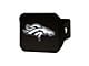 Hitch Cover with Denver Broncos Logo; Black (Universal; Some Adaptation May Be Required)