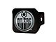 Hitch Cover with Edmonton Oilers Logo; Black (Universal; Some Adaptation May Be Required)