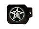 Hitch Cover with Houston Astros Logo; Black (Universal; Some Adaptation May Be Required)