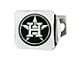 Hitch Cover with Houston Astros Logo; Chrome (Universal; Some Adaptation May Be Required)