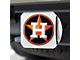 Hitch Cover with Houston Astros Logo; Chrome (Universal; Some Adaptation May Be Required)