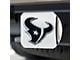 Hitch Cover with Houston Texans Logo; Chrome (Universal; Some Adaptation May Be Required)