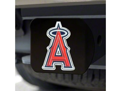 Hitch Cover with Los Angeles Angels Logo; Black (Universal; Some Adaptation May Be Required)