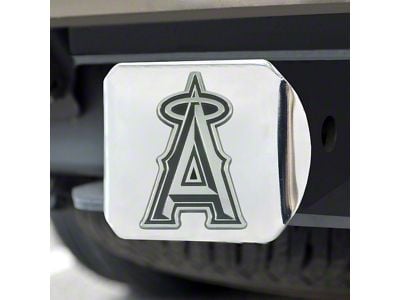 Hitch Cover with Los Angeles Angels Logo; Chrome (Universal; Some Adaptation May Be Required)