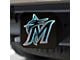 Hitch Cover with Miami Marlins Logo; Black (Universal; Some Adaptation May Be Required)