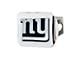 Hitch Cover with New York Giants Logo; Chrome (Universal; Some Adaptation May Be Required)