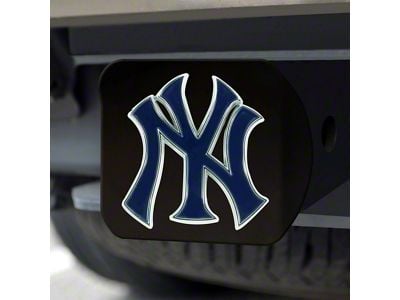 Hitch Cover with New York Yankees Logo; Black (Universal; Some Adaptation May Be Required)