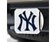 Hitch Cover with New York Yankees Logo; Chrome (Universal; Some Adaptation May Be Required)