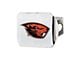 Hitch Cover with Oregon State University Logo; Chrome (Universal; Some Adaptation May Be Required)