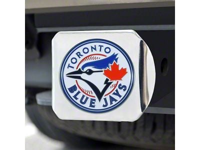 Hitch Cover with Toronto Blue Jays Logo; Chrome (Universal; Some Adaptation May Be Required)