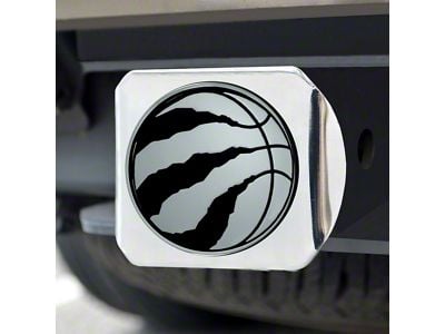 Hitch Cover with Toronto Raptors Logo; Chrome (Universal; Some Adaptation May Be Required)