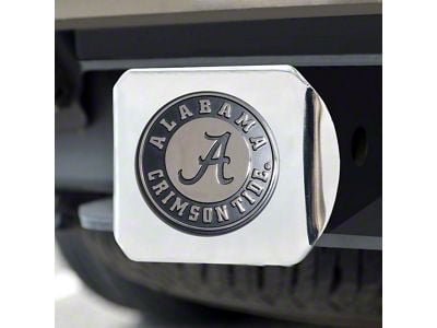 Hitch Cover with University of Alabama Logo; Chrome (Universal; Some Adaptation May Be Required)