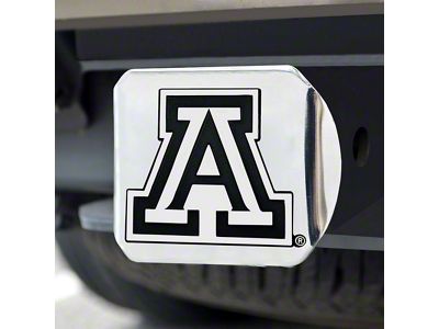 Hitch Cover with University of Arizona Logo; Chrome (Universal; Some Adaptation May Be Required)