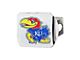 Hitch Cover with University of Kansas Logo; Chrome (Universal; Some Adaptation May Be Required)