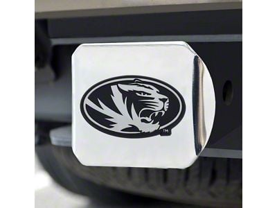 Hitch Cover with University of Missouri Logo; Chrome (Universal; Some Adaptation May Be Required)